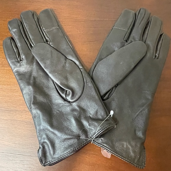 Ike Behar Men's Black Leather Gloves lined L - Picture 2 of 3